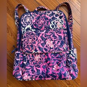 Vera Bradley Katalina Pink (Pink & Purple Flowers) Floral Backpack